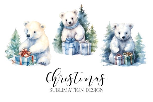 Christmas Bear Sublimation Design PNG Review