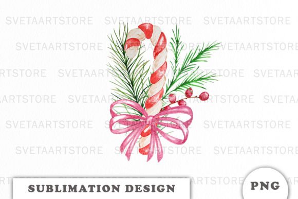 Christmas Candy Sublimation PNG: Festive Illustrations
