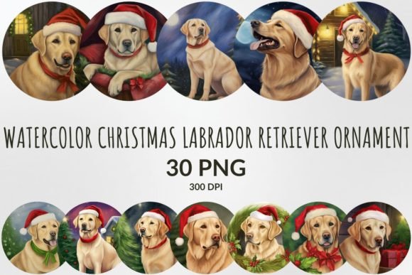 Christmas Labrador Retriever Ornaments Illustrations Review