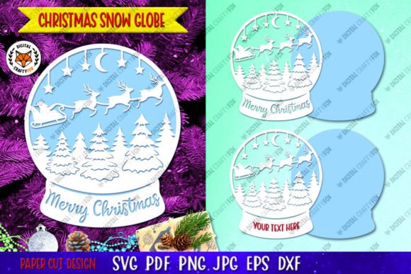 Christmas Snow Globe SVG: Festive Illustrations