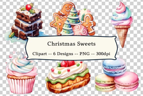 Christmas Sweets Clipart PNG: Crafting Illustrations