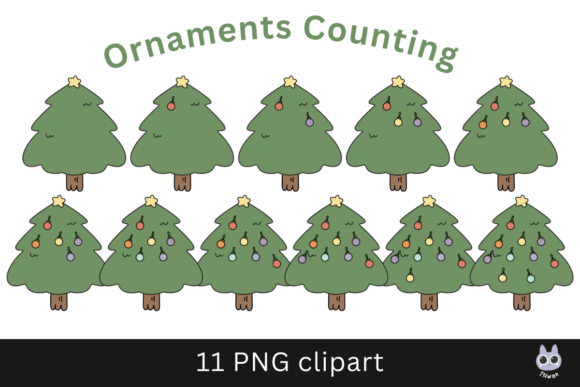 Christmas Tree Math Activity Illustrations