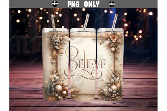 Christmas Tumbler Wraps: Believe PNG Review