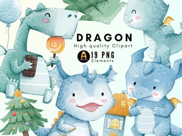 Dragon Christmas & New Year Illustrations Review