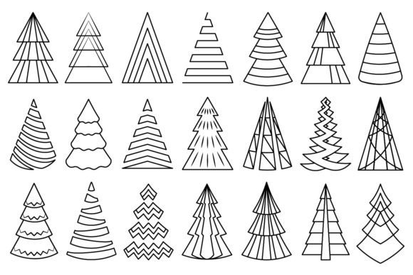 Linear Christmas Trees: Minimal Illustrations