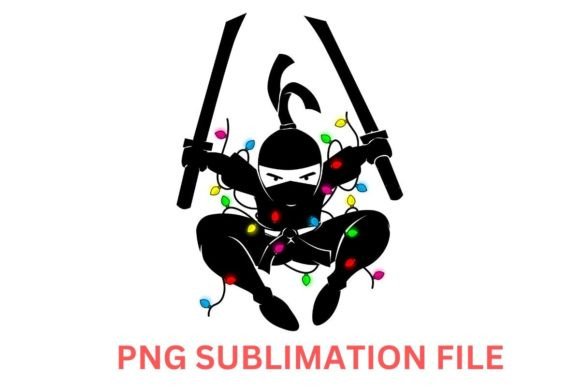 Ninja Christmas Lights PNG: Festive Illustrations