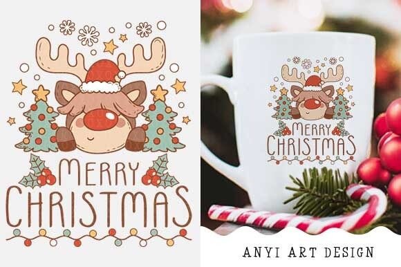 Reindeer Merry Christmas Sublimation PNG: A Brand Designer’s Review of Festive Illustrations