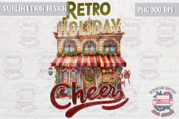 Retro Christmas PNG: Festive Illustrations