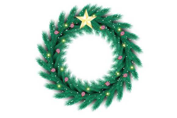 Vector Merry Christmas Wreath Illustrations Review